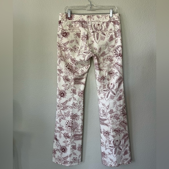 Isabel Marant White Floral Bootcut Cotton Pants Womens Size 40 FR/8 US - Picture 2 of 16